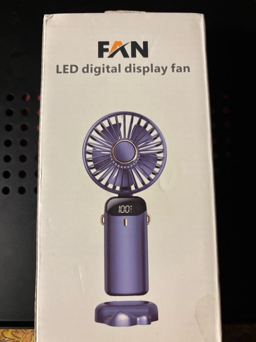 NWT FAN LED Digital Display Portable Fan - Deep Sea Blue color